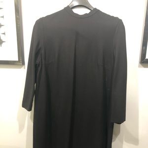 Les Copains designer A-lined black dress with back detail, size 48